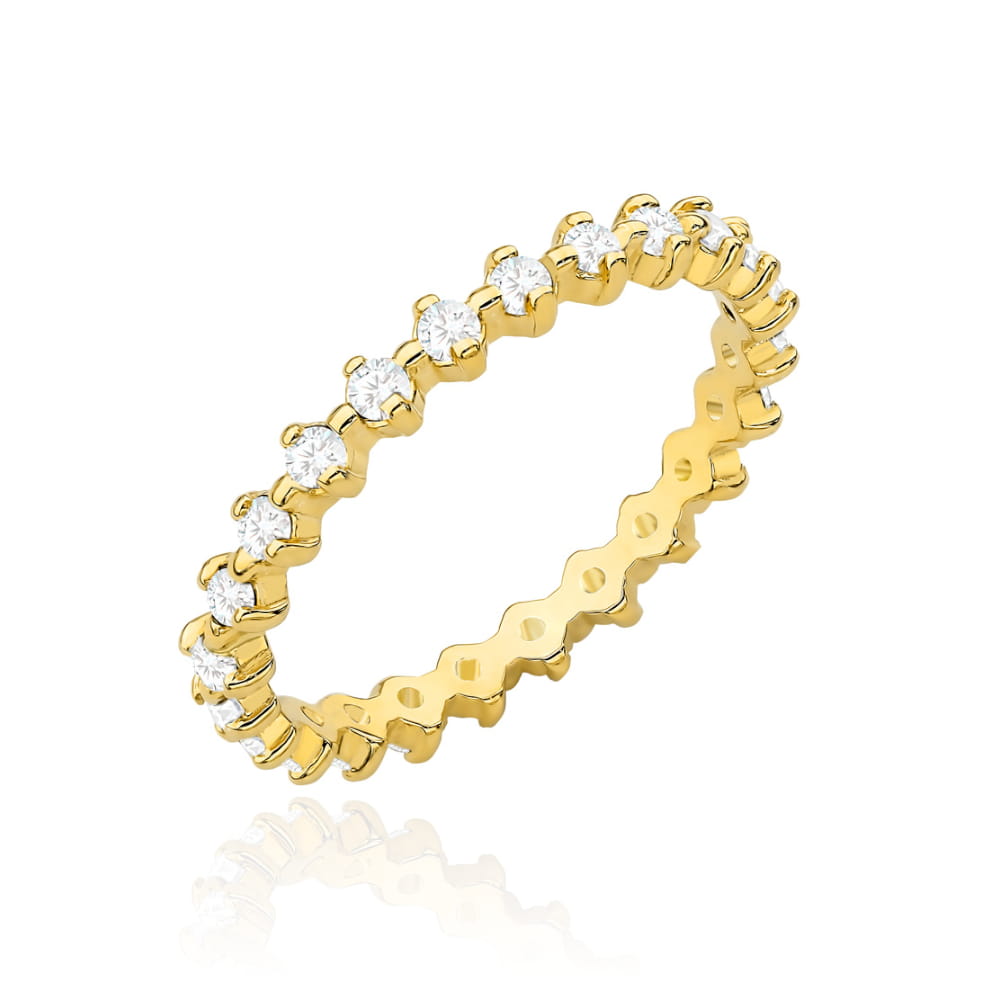 Inel Aur 14k cu Zirconii Albe Bilute