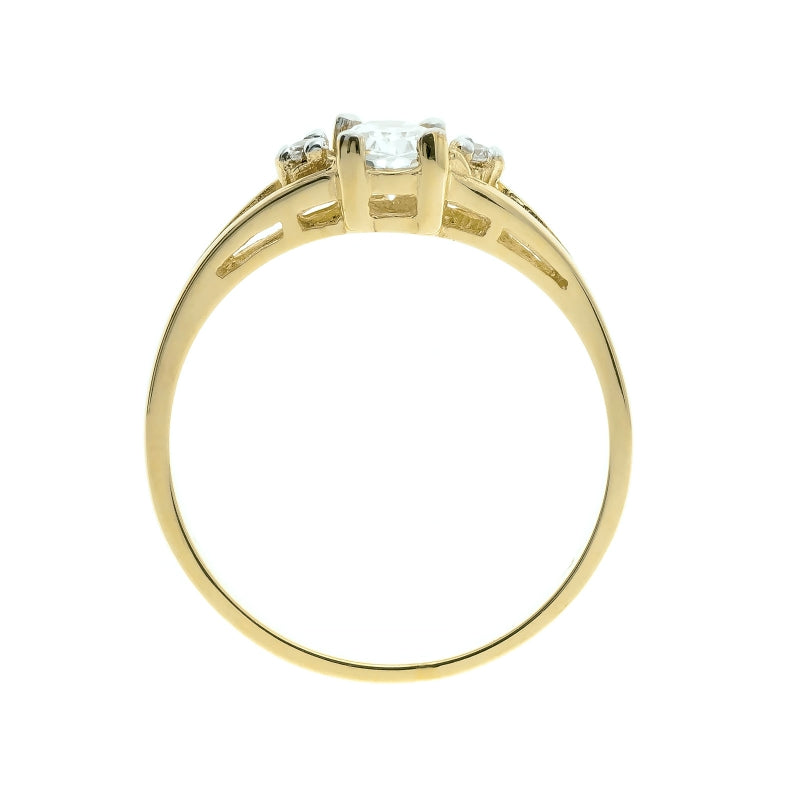Inel Elegant Aur 8K cu Zirconii - Design Clasic