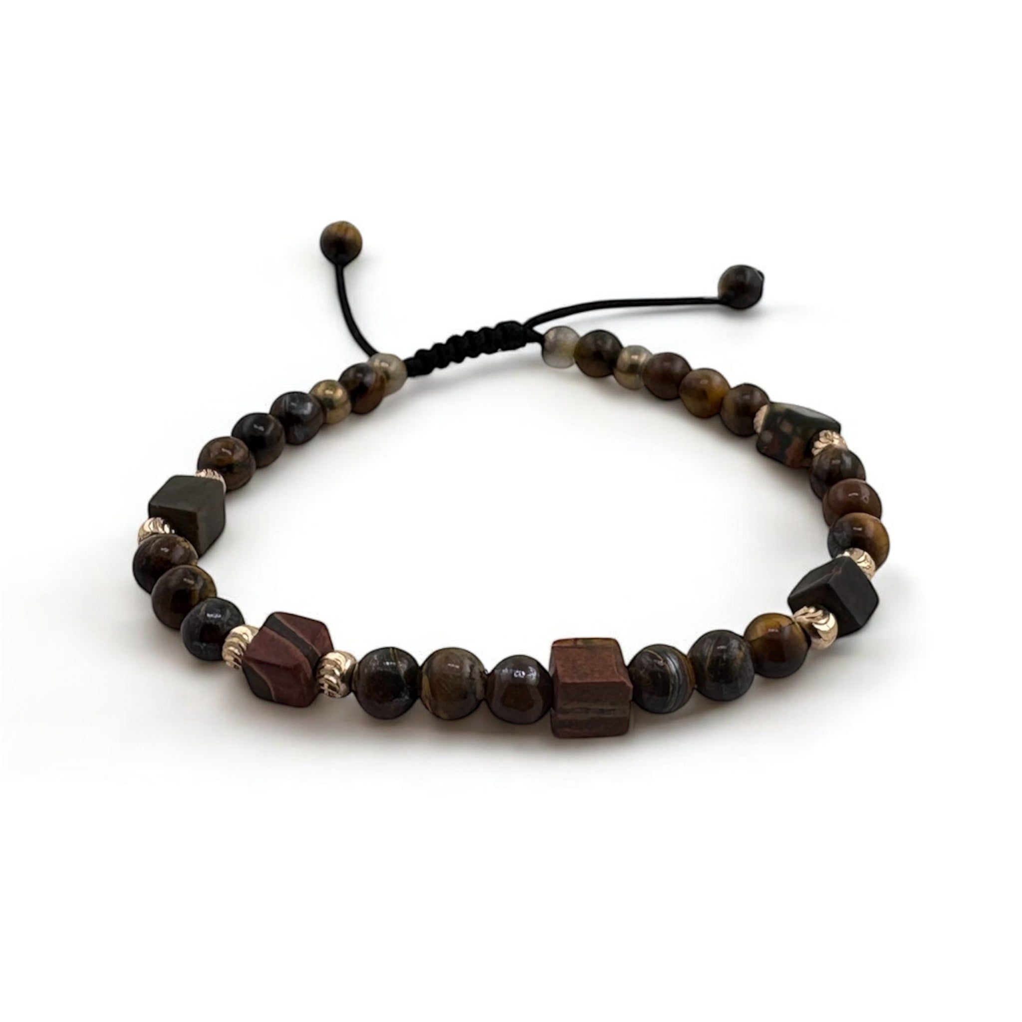 Bratara Bilute Moon Aur 14K cu Margele Maro Marble