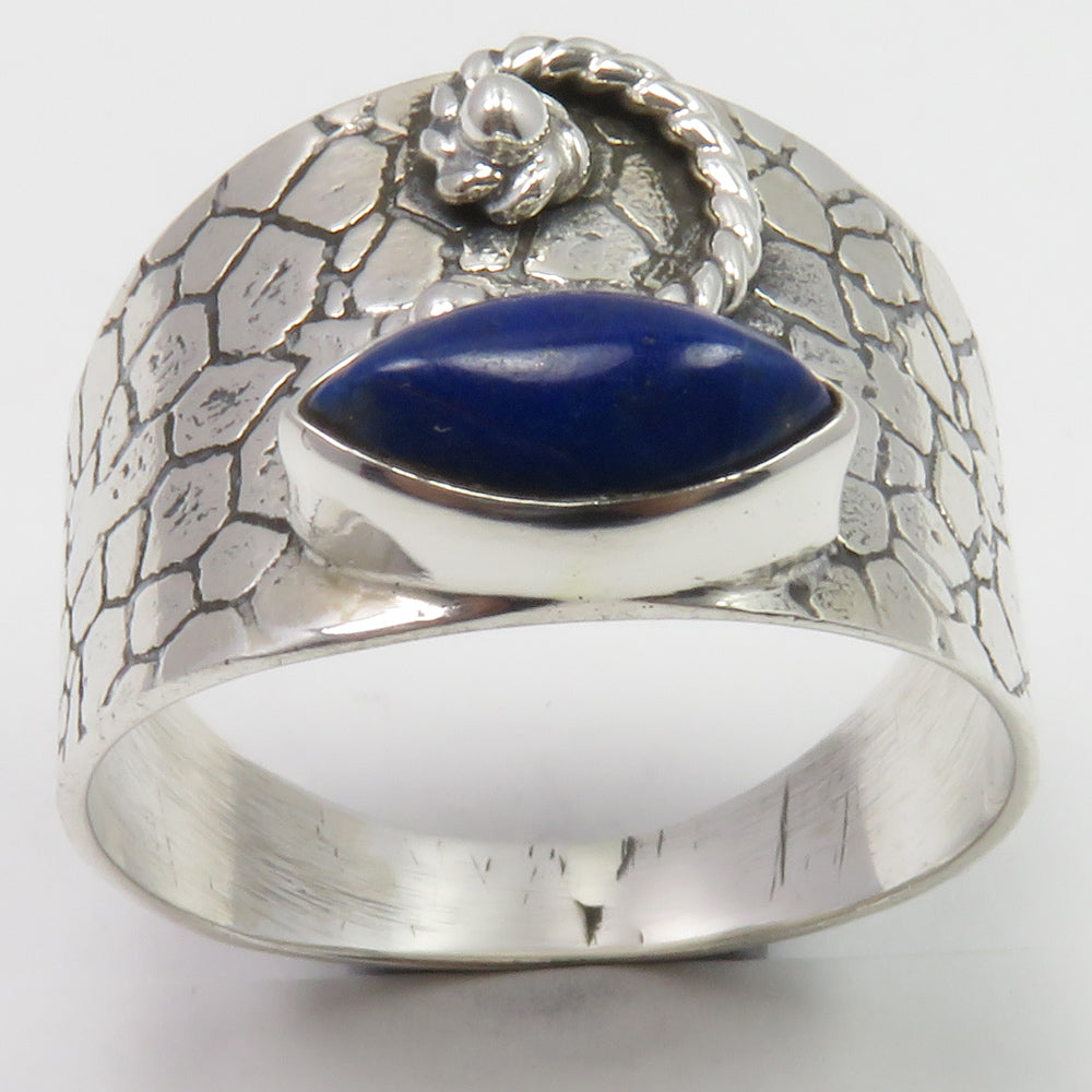 Inel Argint 925 cu Lapiz Lazuli Cabochon