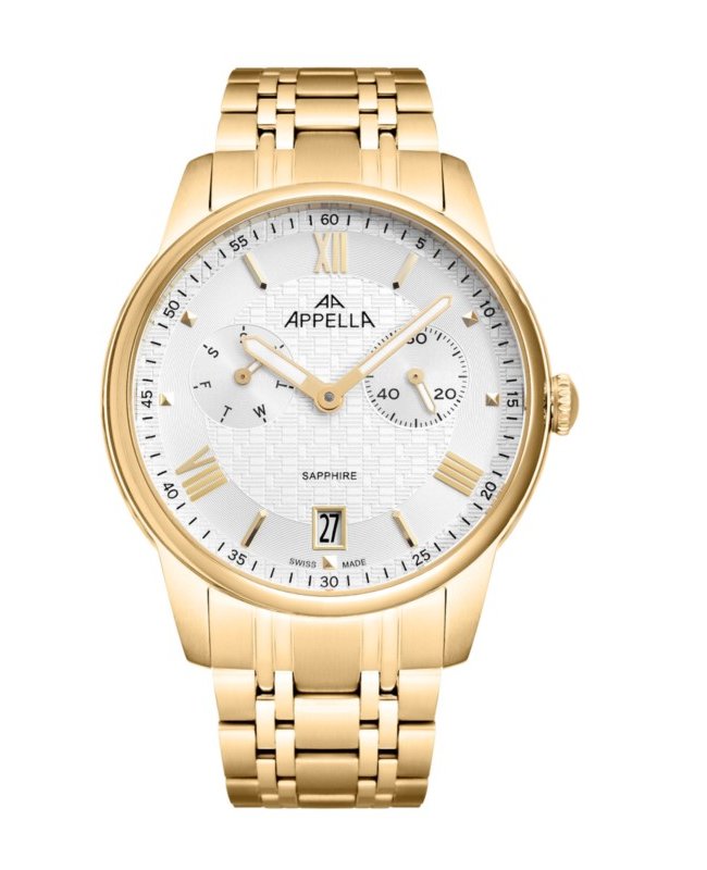 Ceas Appella, L70008.1163QF, 42 mm, gold