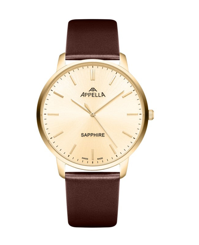 Ceas Appella, L70012.1B11Q, 41 mm, gold
