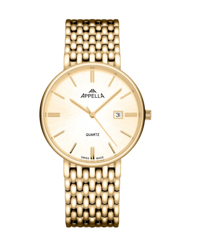 Ceas Appella, L12007.1111Q, 37,5 mm, gold