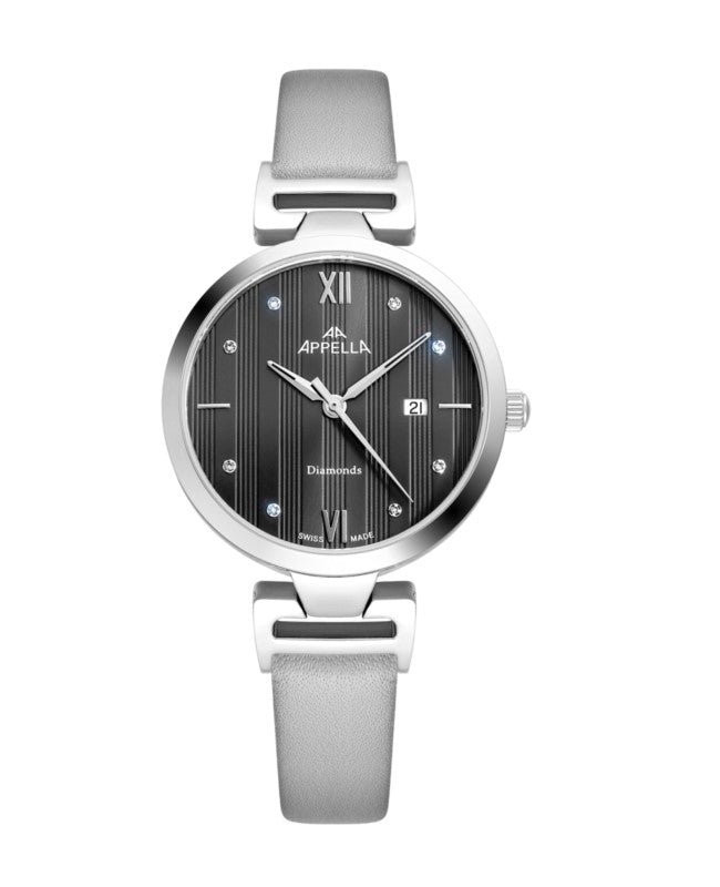 Ceas Appella, L50001.5G87DQ, 32 mm, silver, cadran cu diamante (8 pietre)