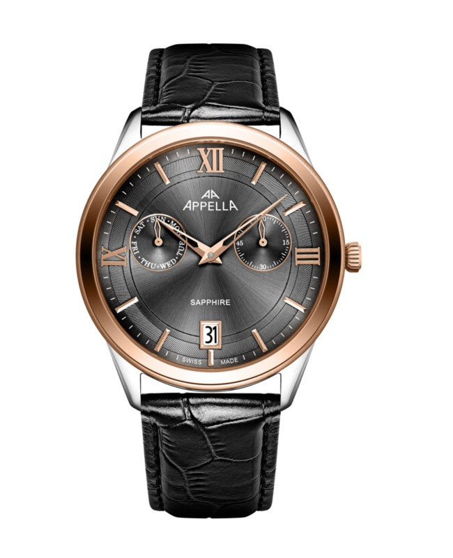 Ceas Appella, L70014.R2R6QF, 42 mm, silver - rose gold