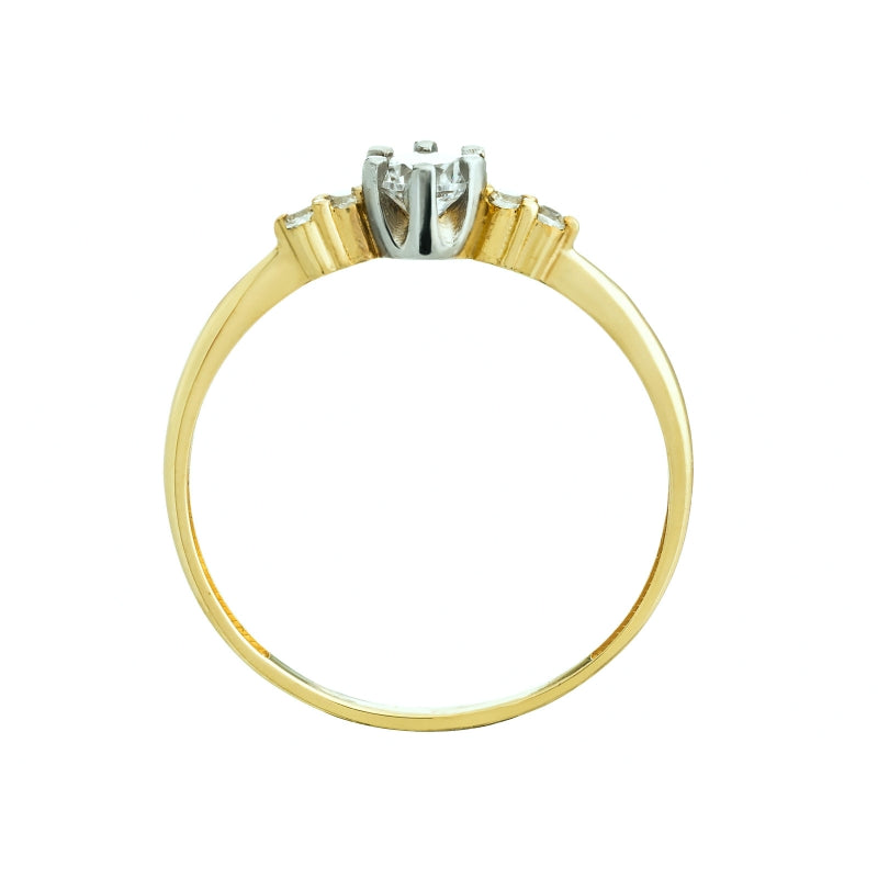 Inel de logodnă din Aur 8K cu zirconi 3.1556