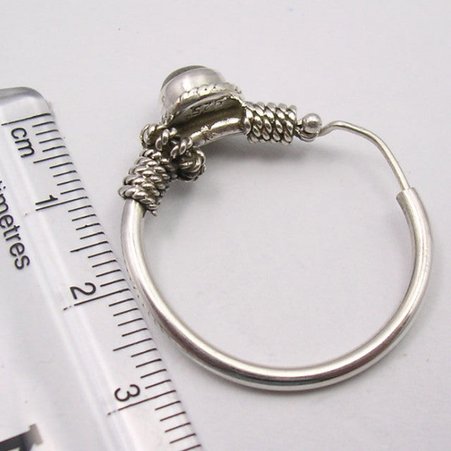Cercei Argint 925 cu Labradorit, 3.1 cm lungime