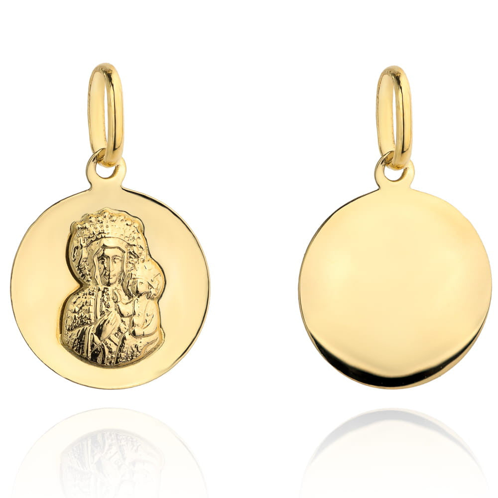 Medalion Aur 14k cu Fecioara Maria si Iisus