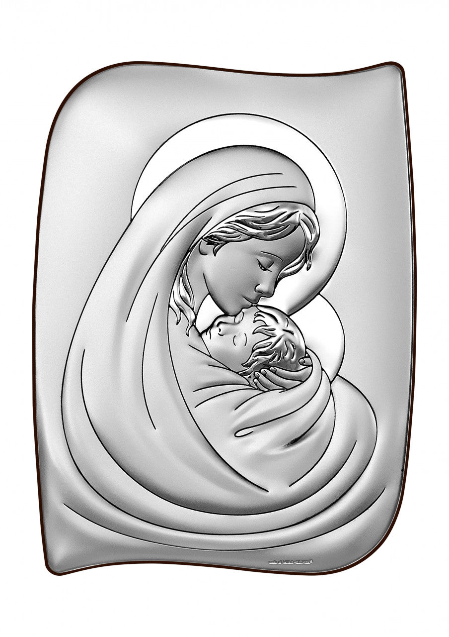 Tablou Maica Domnului cu Pruncul Argint 925 10x13 cm