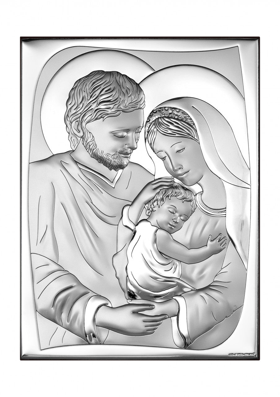 Tablou Sf. Familie din Argint 925 13x18 cm