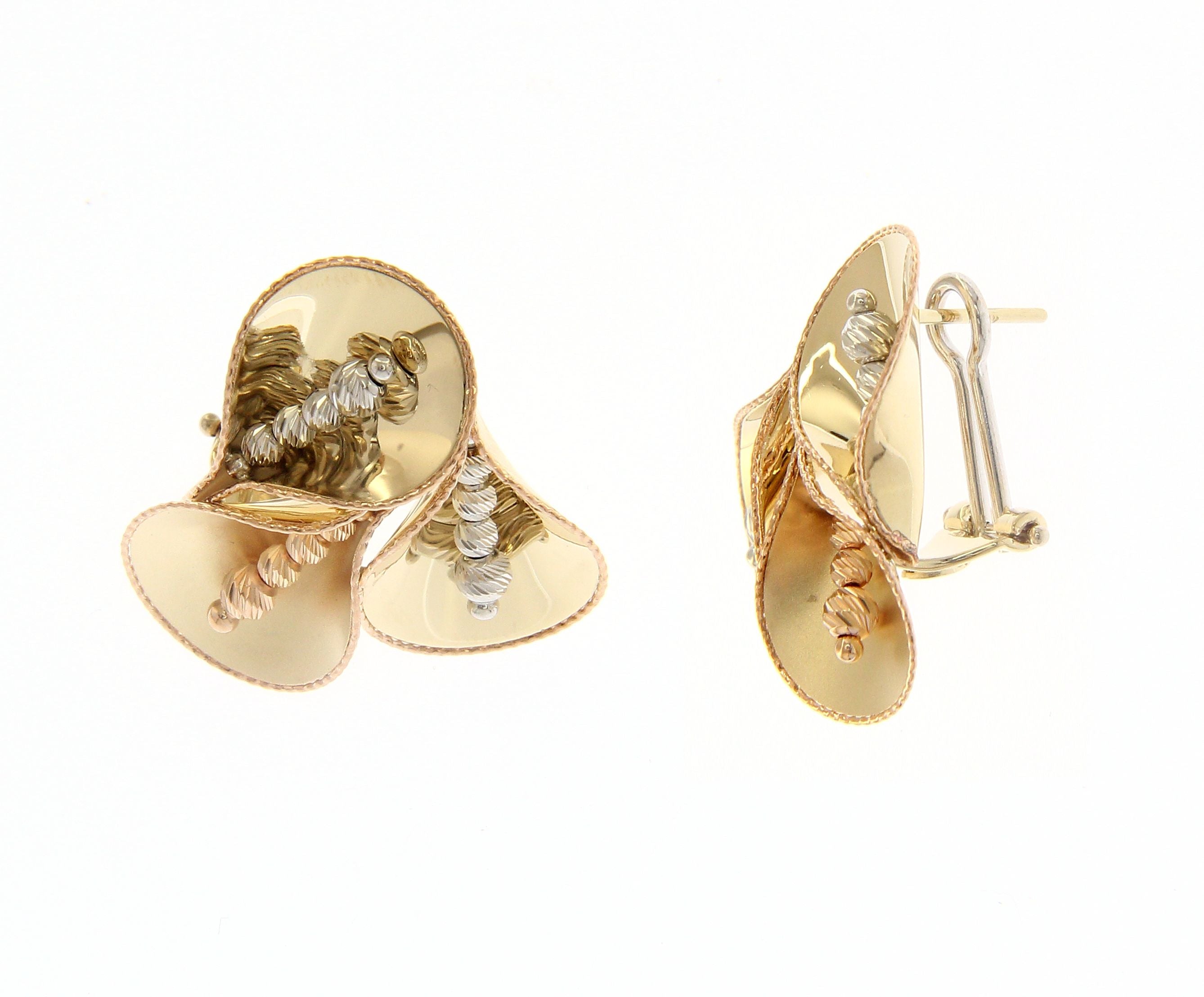 Cercei Florali Aur 14K