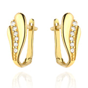 Cercei Aur 14k cu Zirconii Albe