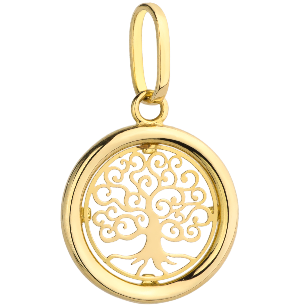 Pandantiv Aur 14k cu Copacul Vietii Ajurat