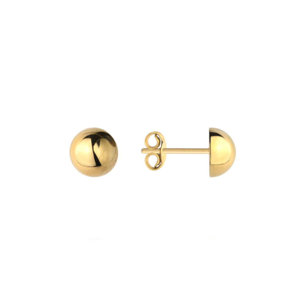 Cercei cu Jumatate de Bila 4 mm - Aur 14k