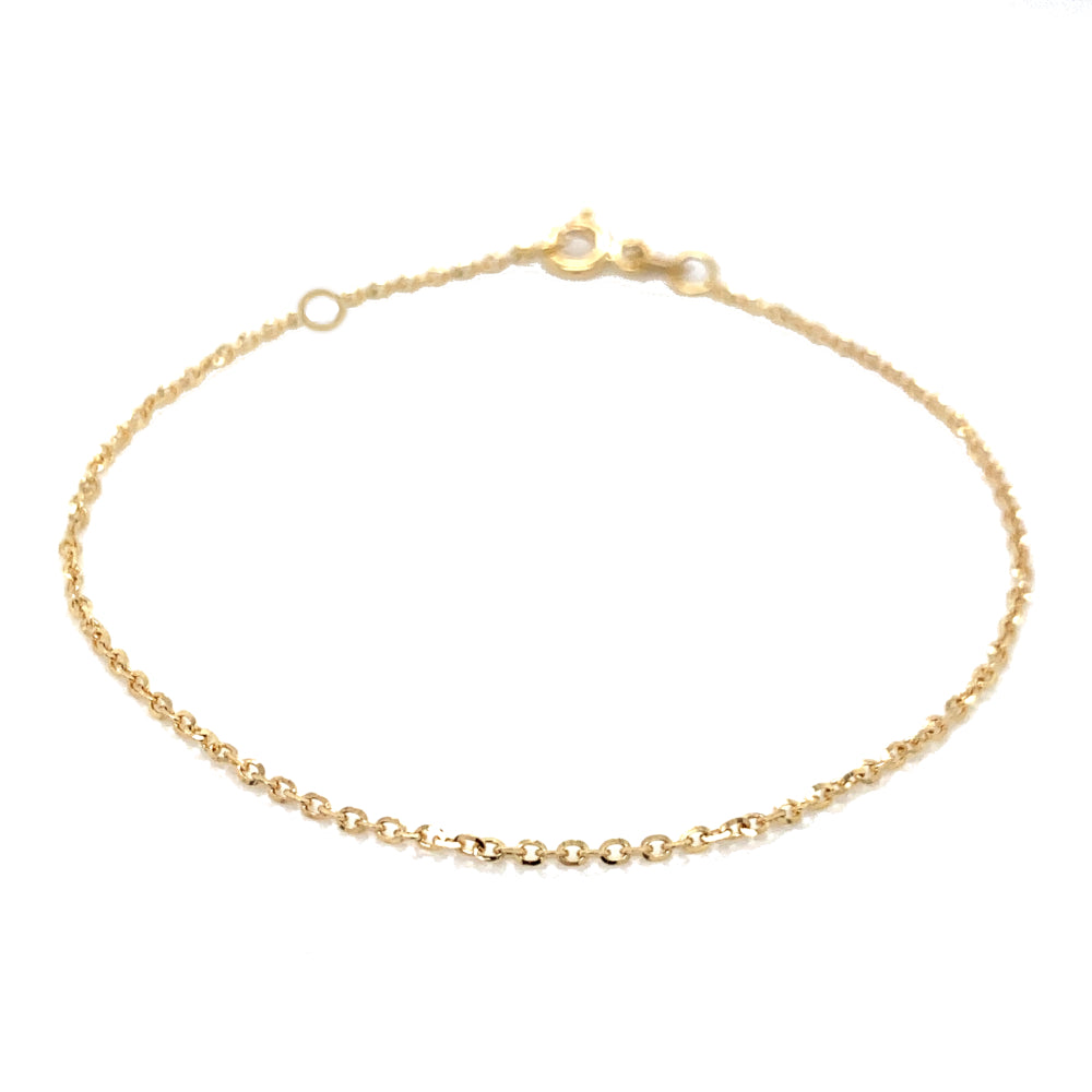 Brățară de Picior din Aur 14K, Model Rolo