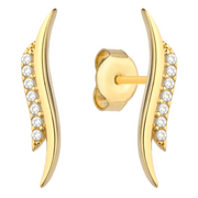 Cercei Aur 14k cu Zirconii Albe