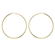Cercei Rotunzi Aur 14K 3.3 cm - Eleganță Atemporală
