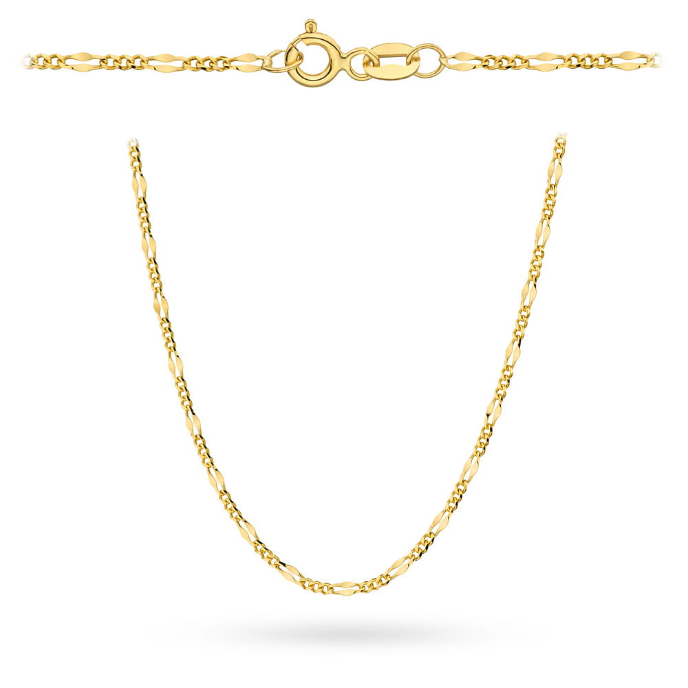 Lant Aur 14K Galben Splet Figaro Gucci 45 cm