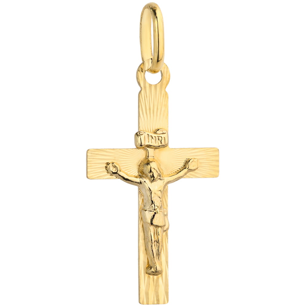 Cruciuliță Aur 14K cu Imaginea lui Iisus Hristos – Eleganță Divină
