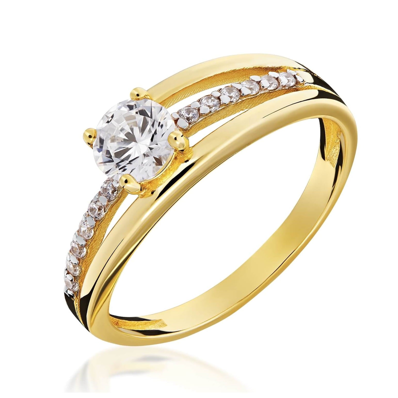 Inel Aur 8K Cu Zirconiu Elegant - Design Special