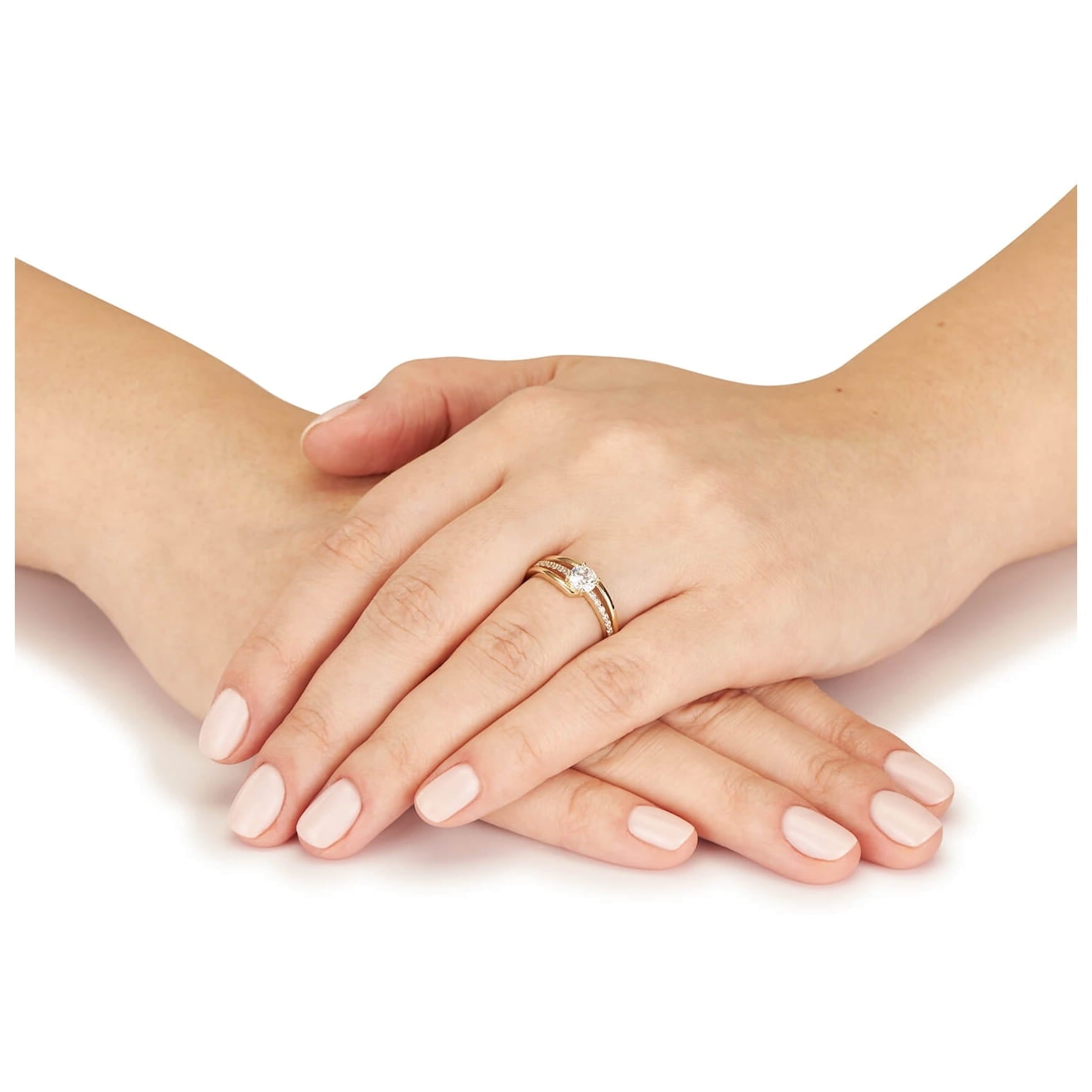 Inel Aur 8K Cu Zirconiu Elegant - Design Special