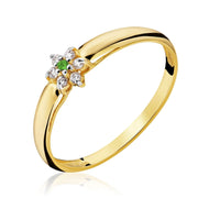 Inel flori de aur Verde pr. 333 1.1044z