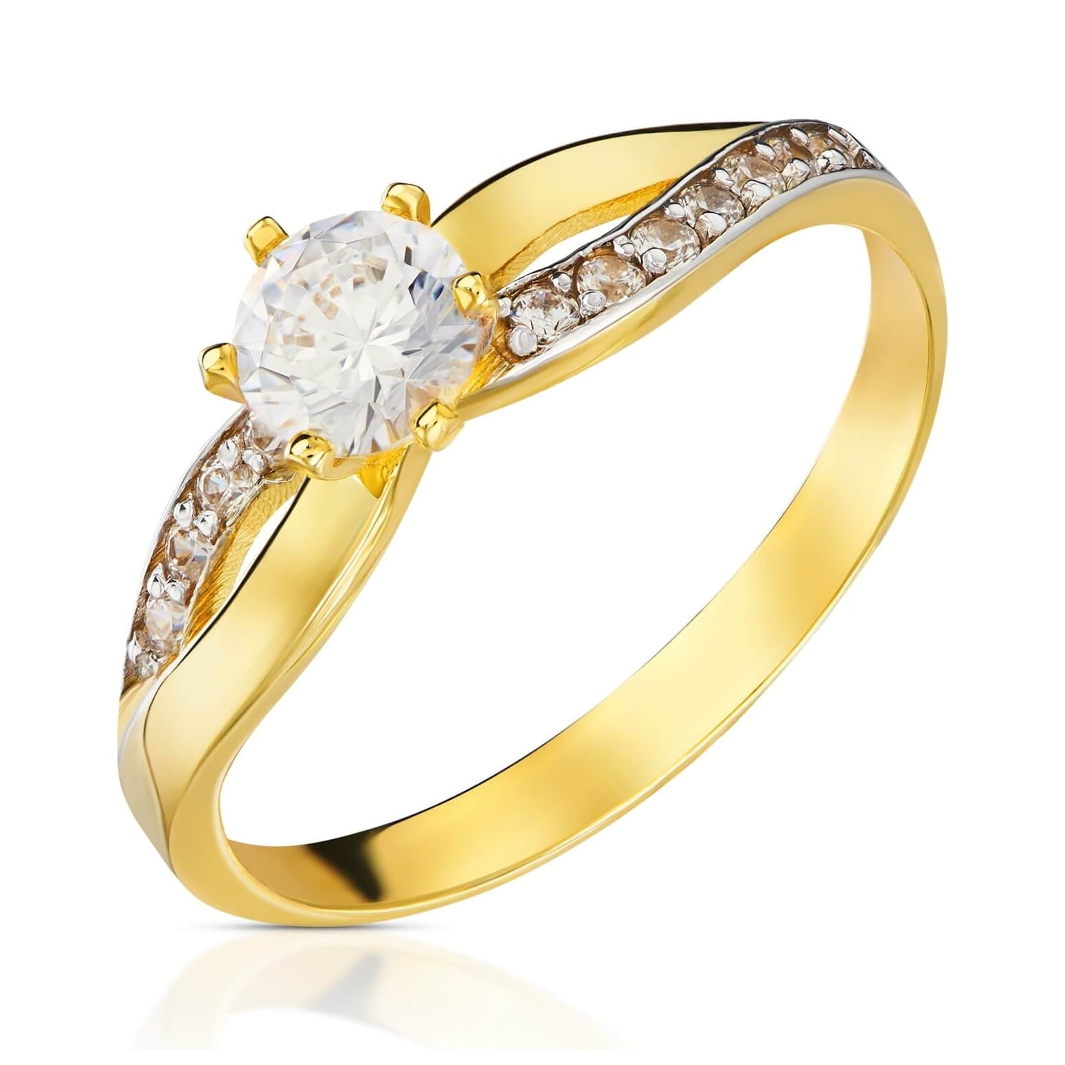 Inel Viennese Aur 8K Cu Zirconiu - Eleganță Clasic
