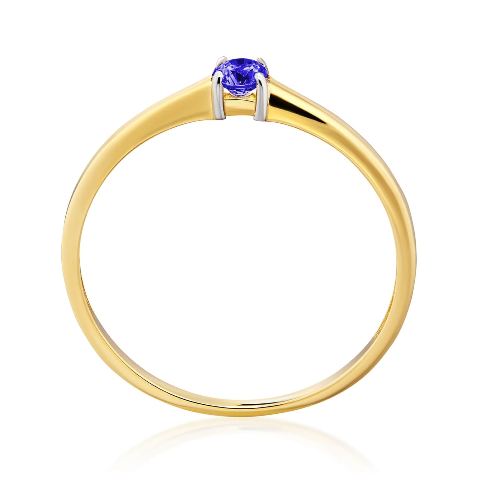 Inel Aur 8K cu Piatră Albastră – Eleganță Subliniată