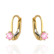 Cercei Aur 14k cu Zircon Roz