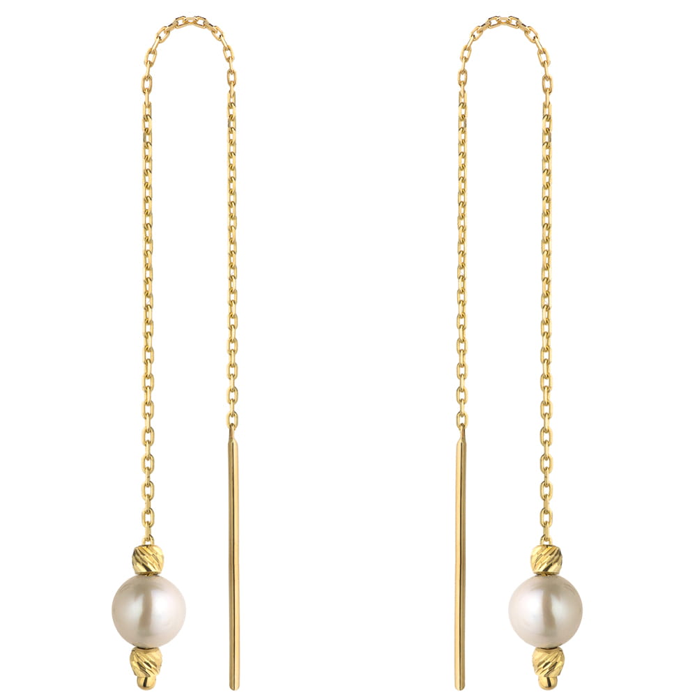 Cercei Fir Aur 14k cu Perla