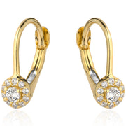 Cercei Aur 14k cu Zirconii Albe