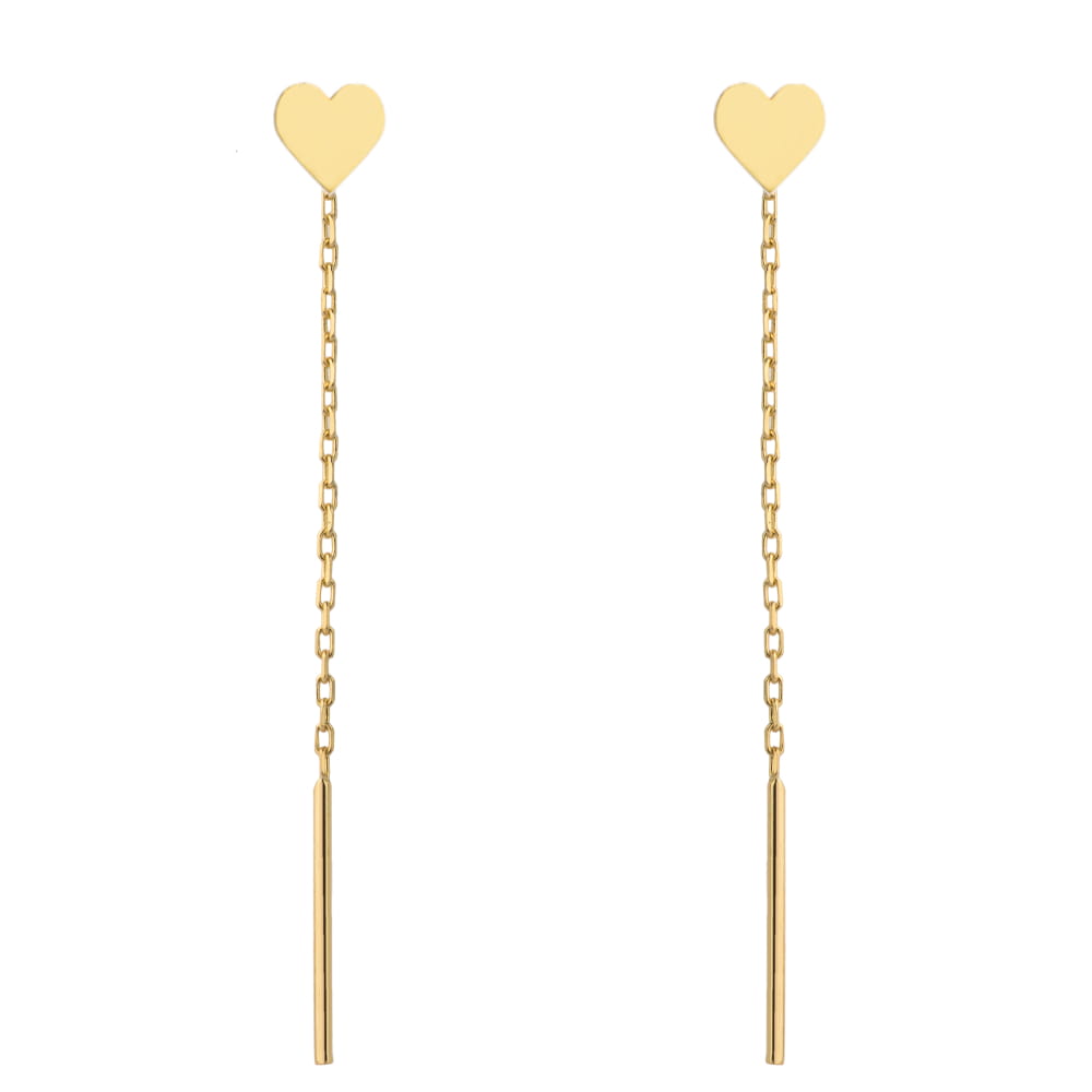 Cercei Fir Aur 14k cu Inimioare