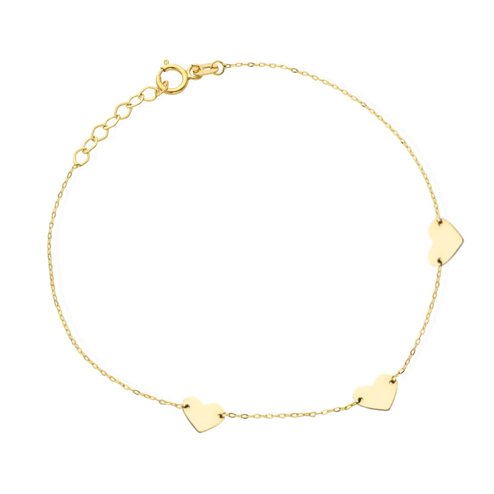 Bratara Aur 14k cu Inimioare