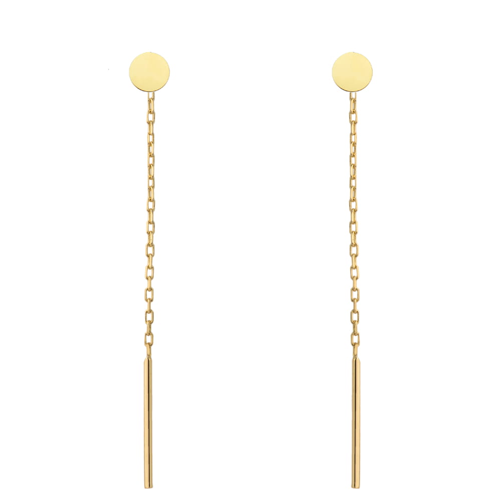 Cercei Fir Aur 14k cu Banuti