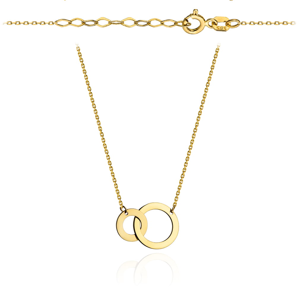 Colier cu Cercuri Intrepatrunse- Aur 14k