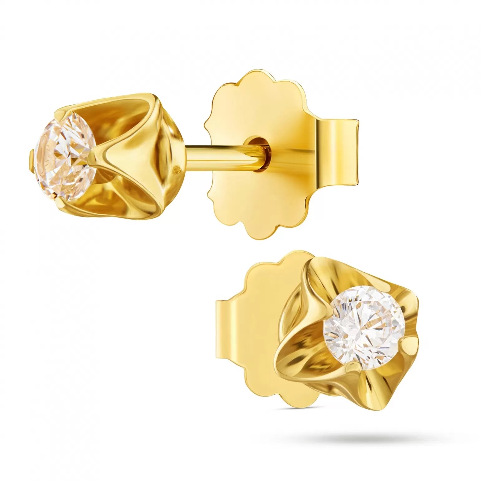 Cercei Delicați din Aur 8K cu Superbă Zirconiu