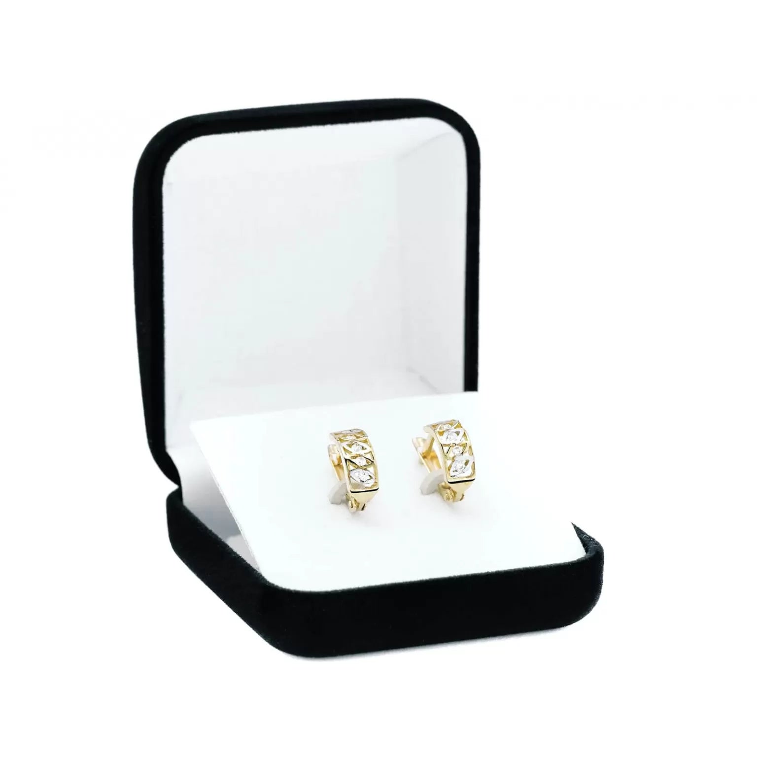 Cercei Aur 8K Model Ajurat cu Zirconii, Rafinați și Moderni