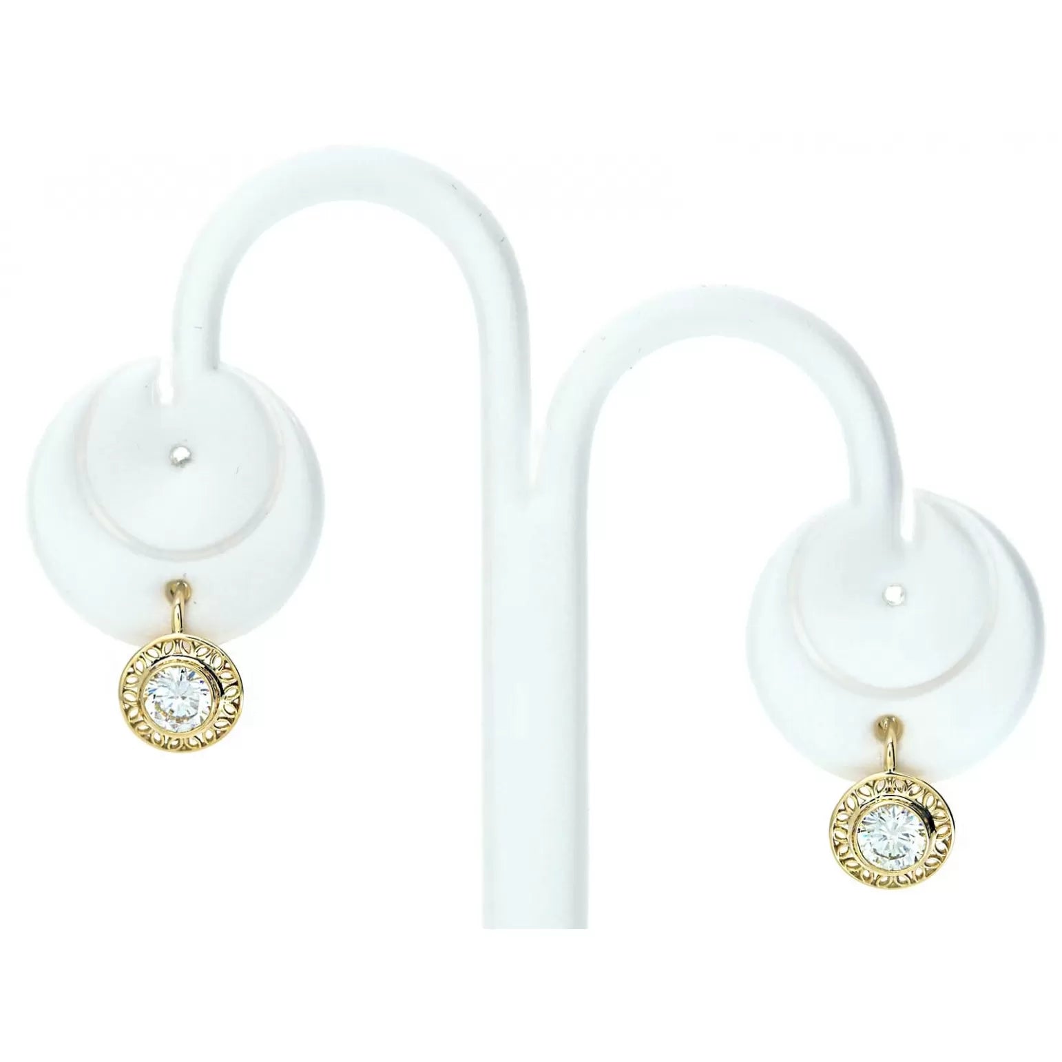 Cercei Rotunzi din Aur 8K cu Zirconiu