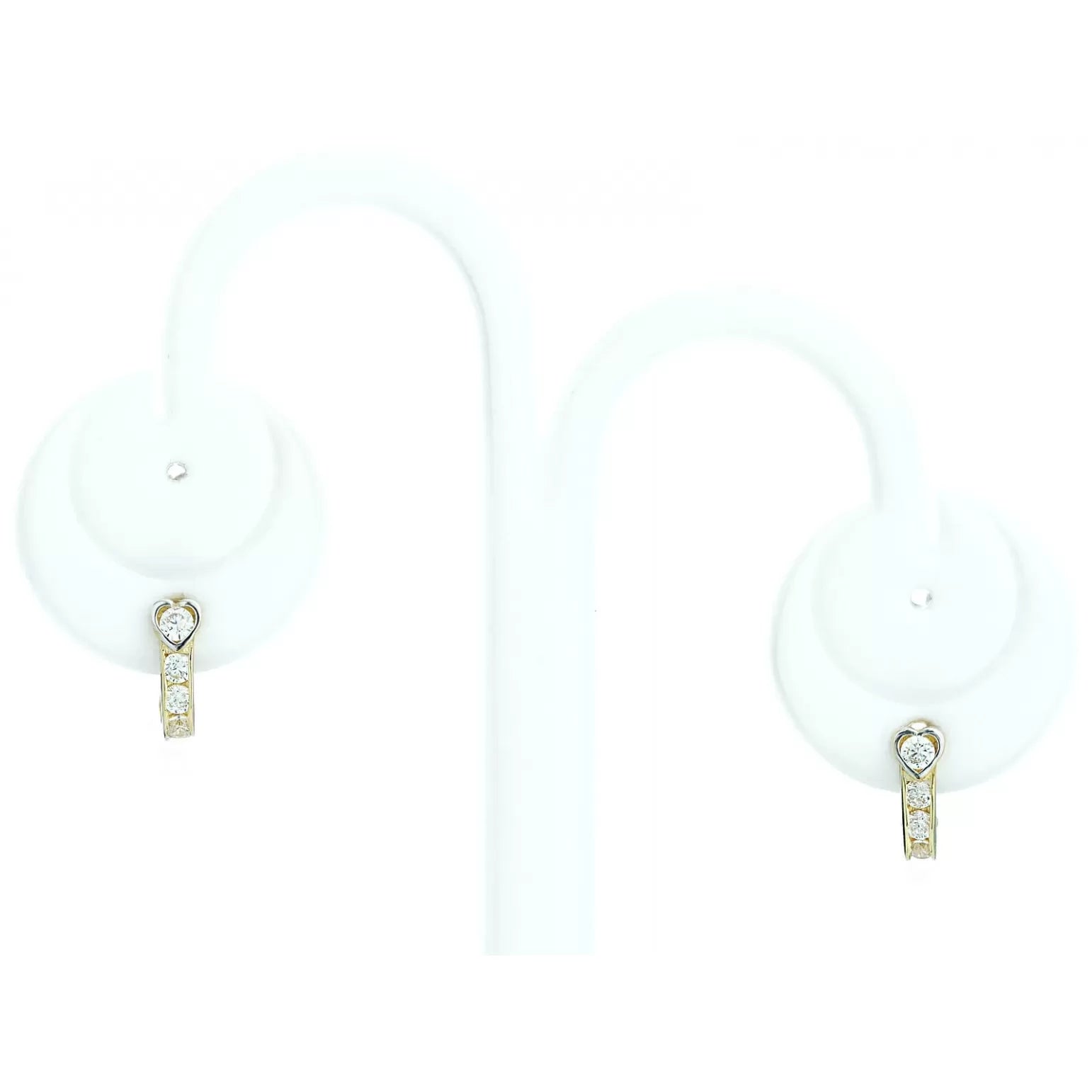 Cercei Aur 8K Inimă cu Zirconii 3.2366