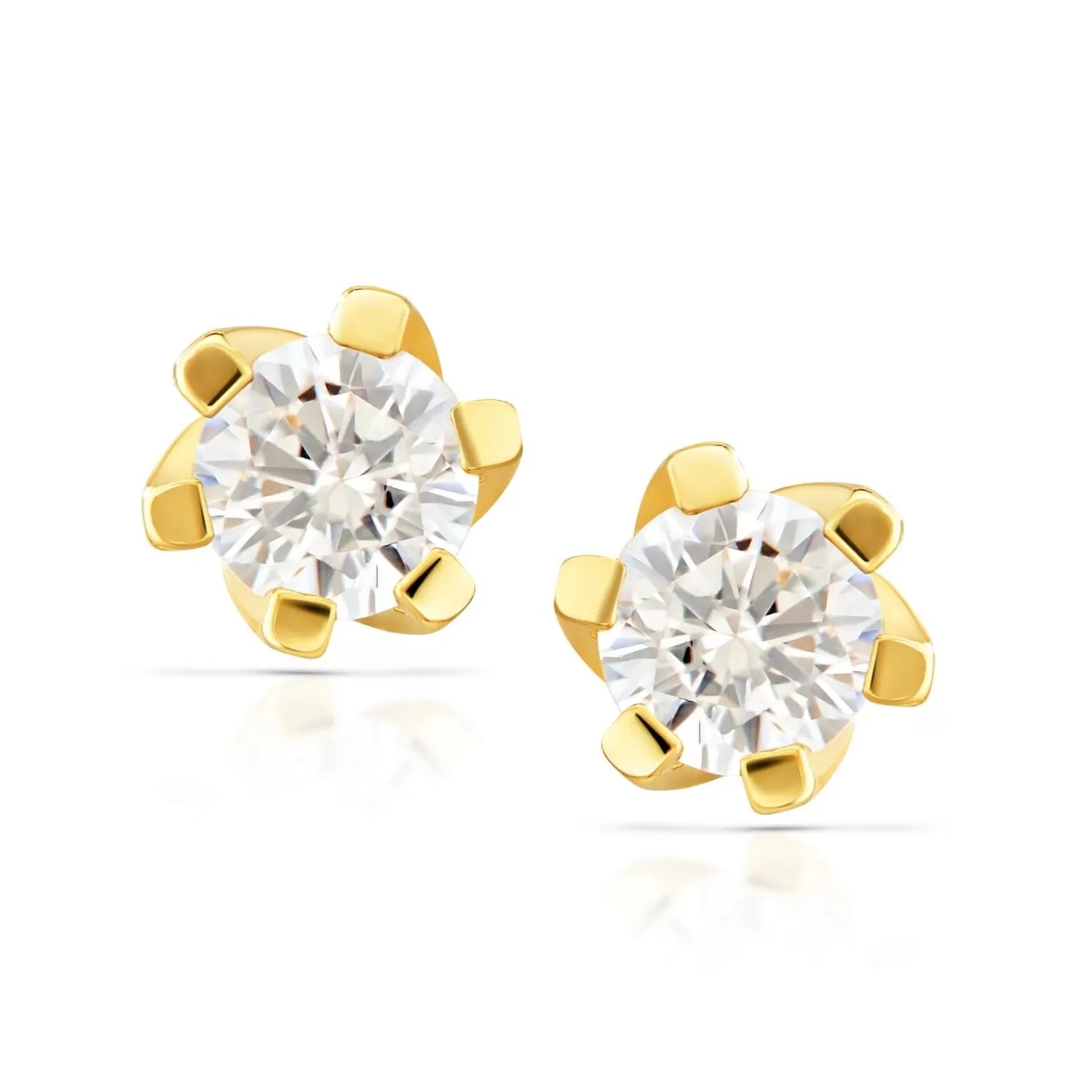 Cercei Aur 8K Rotunzi cu Știft