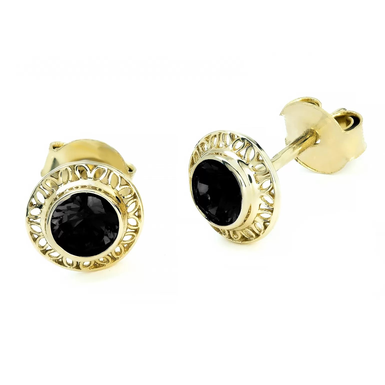 Cercei din Aur 8k cu Zirconiu Negru