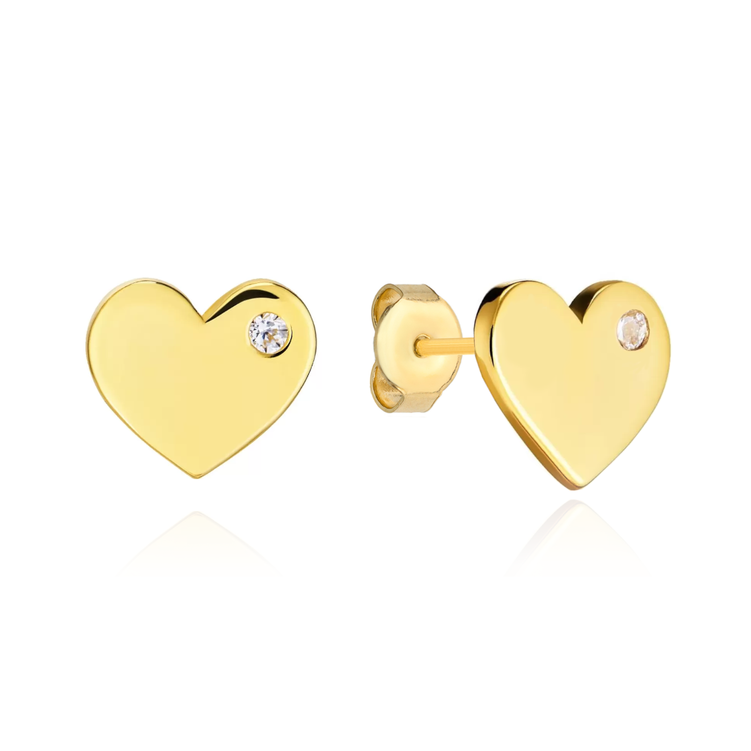 Cercei  Inimoara din Aur 14k cu Zirconi