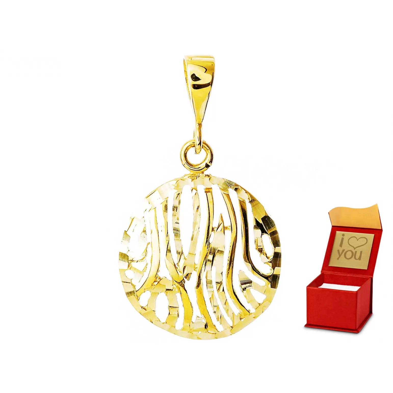 Pandantiv Ajurat din Aur 8K (333) - Model Delicat