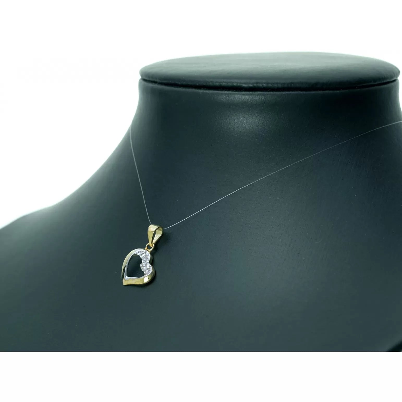 Pandantiv Aur 8K cu Zirconii, Formă de Inimă