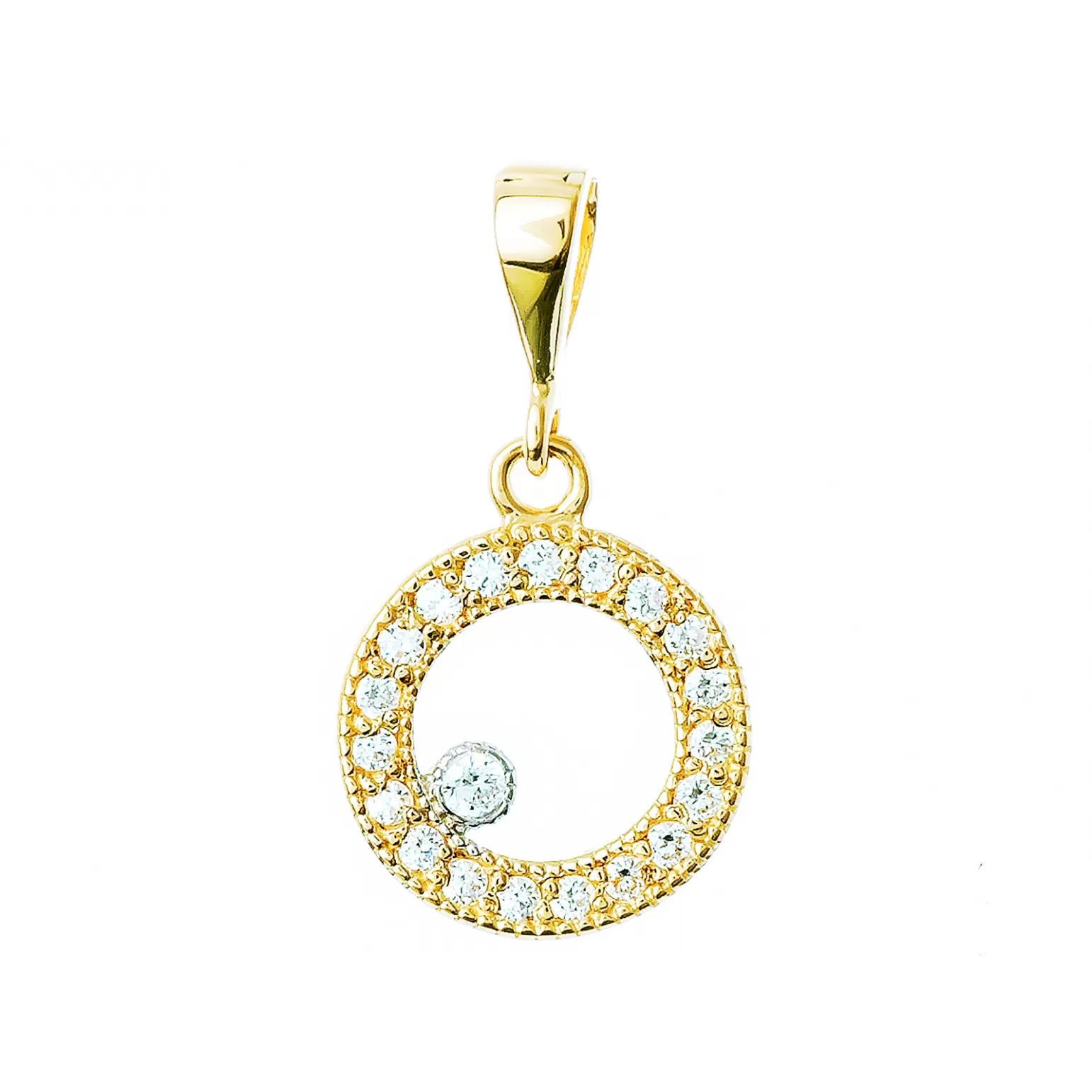 Pandantiv Aur 8K Cerc cu Zirconii