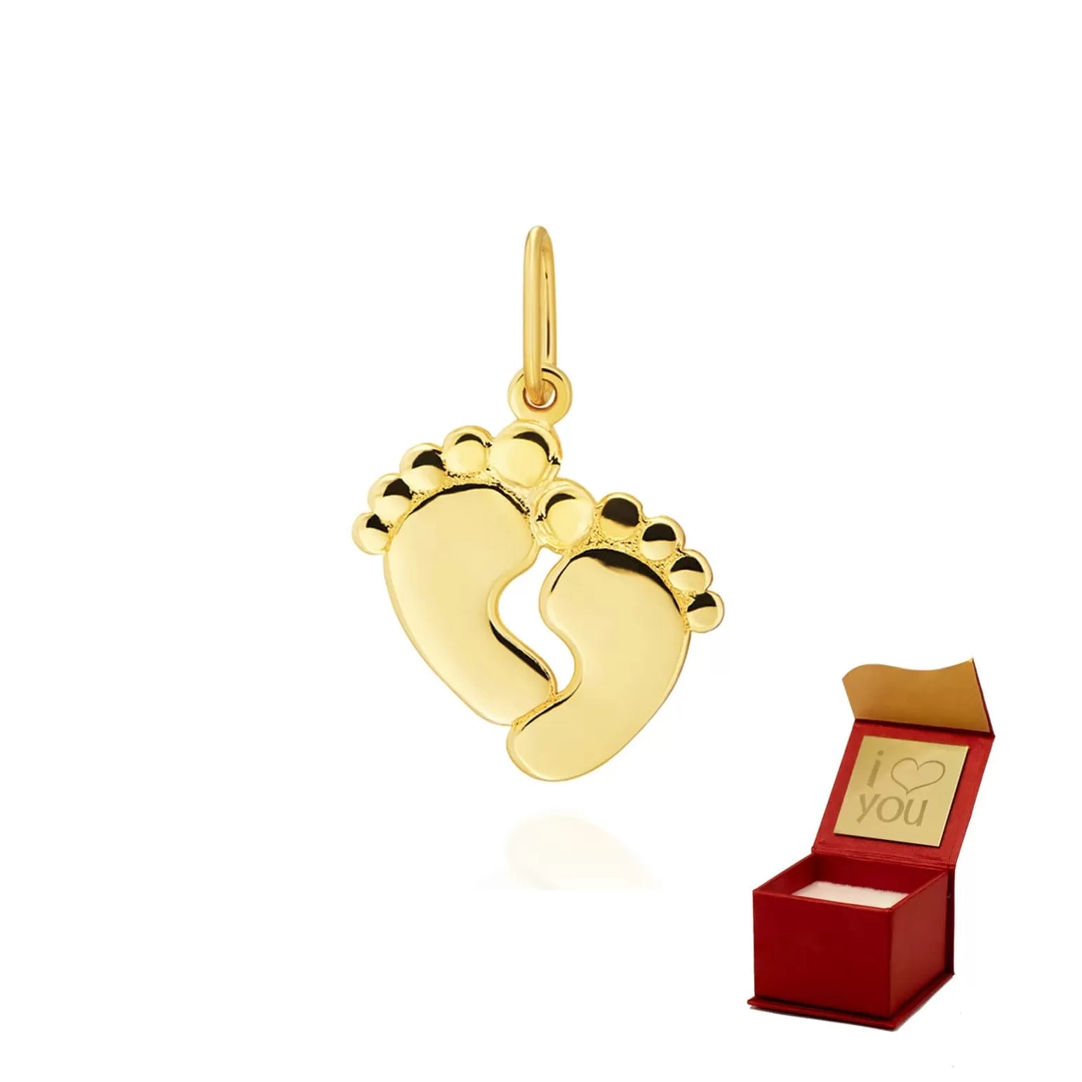 Pandantiv Delicat Piciorușe din Aur 8K Bobo-Mini