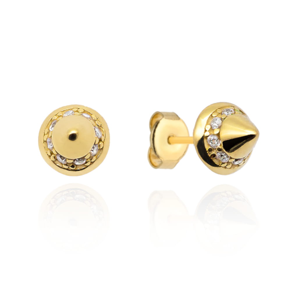 Cercei Aur 14k cu Zirconii Albe