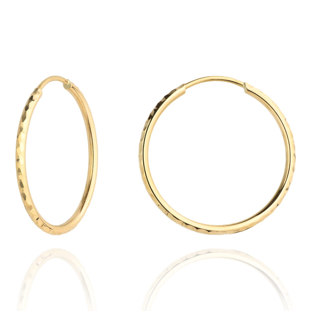 Cercei Rotunzi Aur 14K 3.3 cm - Eleganță Atemporală