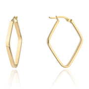 Cercei Eleganți Din Aur 14K Model Romb