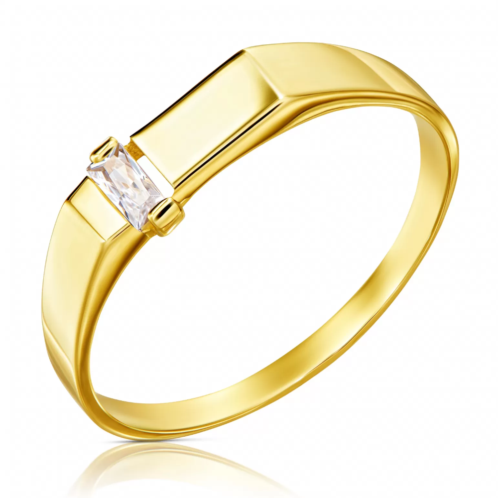 Inel Aur 14k cu Cristal Alb
